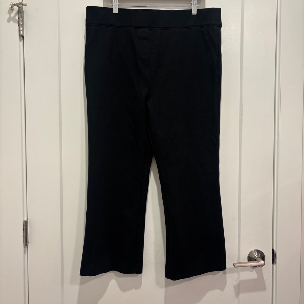 Spanx The Perfect Pant Black Cropped Flare Pull On Trousers 2XL Tall 6174